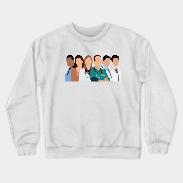 ER cast Crewneck Sweatshirt by aluap1006